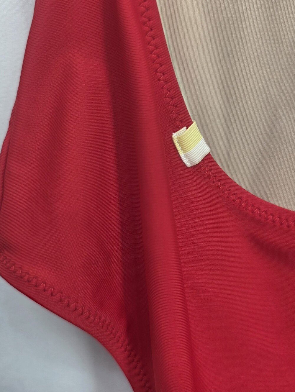 Summersalt Colorblock One Piece Swimsuit Pink Red Keyhole Open Back Tie Sz 4 - Picture 12 of 16